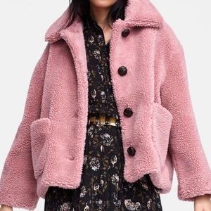 long teddy bear coat zara